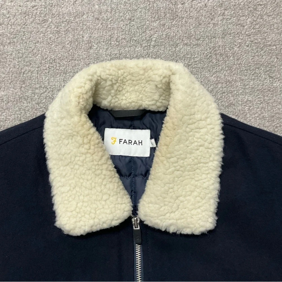 Farah Sherpa Collar Wool Jacket - Picture 3 of 8